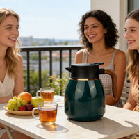 Carafe à café isotherme en acier inoxydable 316 de 37 oz/1100 ml, thermos sous vide avec infuseur à thé pour boissons chaudes et froides