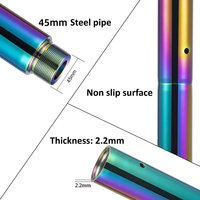 Club d'exercice à domicile Gym Fitness Bar amovible Stripper Dancing Pole Portable Réglable Hauteur Spinning Dance Stripping Pole