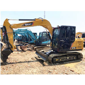 Excavatrice sur chenilles Sany75C d'occasion, 7 tonnes, godet de 0,3 m³, marque chinoise d'origine, petite excavatrice de chantier, faible nombre d'heures, certifiée CE - Product Image 1