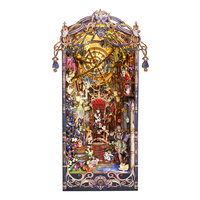 Kit de décoration de bibliothèque en forme de maison de fée, puzzle 3D en bois, modèle de maison de poupée miniature, décoration artisanale pour la maison, cadeau pour adultes et enfants