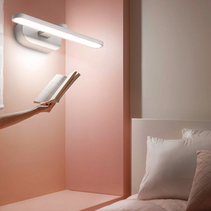 Lampe murale LED COMBO en plastique blanc rectangulaire minimaliste pour salle de bain, lumière de miroir, commande tactile, intensité réglable, 4100K CRI85+ - Product Image 4