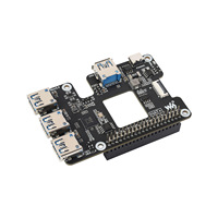 Carte adaptatrice dédiée Raspberry Pi 5 HAT+ PCIe vers USB 3.2 Gen1, carte d'extension sans pilote, 1 à 4 ports USB haute vitesse