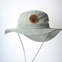 Topi Boonie Lebar Berbahan Nilon Cepat Kering Berkualitas Tinggi, Tahan Air, Model Bucket Hat untuk Memancing di Pantai, Logo Dapat Disesuaikan