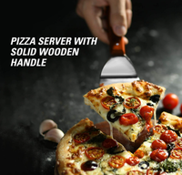 Manche en bois fait maison rangement facile pelle à Pizza pliable coupe à bascule ensemble de serveur 12 "X 14" pelle à Pizza en métal aluminium