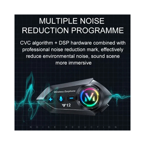 Casque de moto sans fil Y12, casque de moto avec microphone intégré, 1000 mAh, autonomie ultra longue, étanche, mains libres, talkie-walkie pour moto - Product Image 6