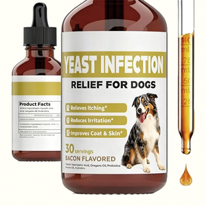 <span class=keywords><strong>Gotas</strong></span> Líquidas para el Alivio de Infecciones por Hongos en Perros, con Sabor Irresistible a Tocino, Apoyo Antifúngico, Marca OEM - Product Image 1