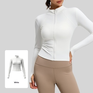 Custom UV Protection Women's Yoga Jacket Breathable Fitness <strong>Clothing</strong> Skinny Light Sun Protection <strong>Clothing</strong> - Product Image 6