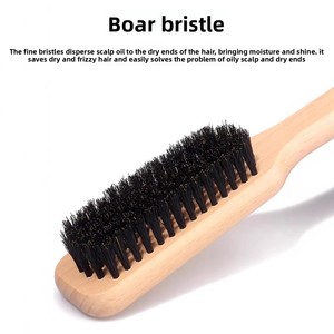 Bestseller Beechwood Men's Beard Brush <strong>Pointed</strong> Tail Brush Pig Bristles Vintage Oil Head Styling Comb <strong>Shaving</strong> Brush - Product Image 2