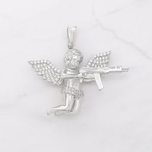 Hot Sale Hip Hop Moissanite Pendant 925 Soild <b>Silver</b> <b>Angel</b> Pendant Set VVS Moissanite Diamond <b>Angel</b> Pendant for <b>Necklace</b> - Product Image 4