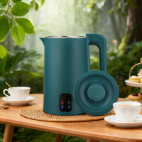 Bouilloire électrique à café, bouilloire électrique à base rotative à 360 degrés avec corps en acier inoxydable de couleur