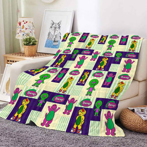 Manta de Franela con Dibujos Animados de Dinosaurios, Manta de Felpa Suave para Niños, para Dormitorio, Sofá, Viajes, Siesta - Product Image 3