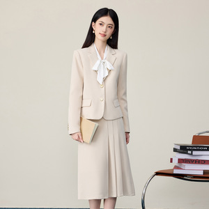 Women's Suit Set Midi <b>Skirt</b> Full Sleeve Polyester Anti-Wrinkle Office Lady Professional Look - Product Image 2