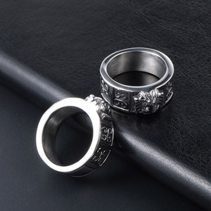 Lion Head Men's <b>Titanium</b> Steel <b>Ring</b> SA645 Fashion Jewelry Gift Accessory - Product Image 4