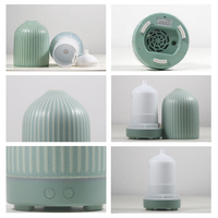 Diffuseur d'arômes en céramique 100 ml, prix d'usine en gros, logo personnalisé, texture côtelée artisanale, diffuseur d'huiles essentielles en porcelaine