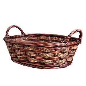 Hochwertige große umwelt freundliche Gemüse korb Weihnachten leer braun Stroh Seegras Weide Rattan ovale Geschenk Aufbewahrung körbe - Product Image 4