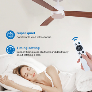 Gió cao tốc độ 42 inch 3 Blades điều khiển từ xa tuya <span class=keywords><strong>Wifi</strong></span> DC động cơ Slient trong nhà <span class=keywords><strong>LED</strong></span> quạt trần với ánh sáng - Product Image 5