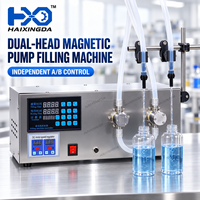 Machine de remplissage de liquides semi-automatique à double buse avec pompe magnétique, remplisseur de bouteilles de bureau pour eau, huile légère, parfum et boissons