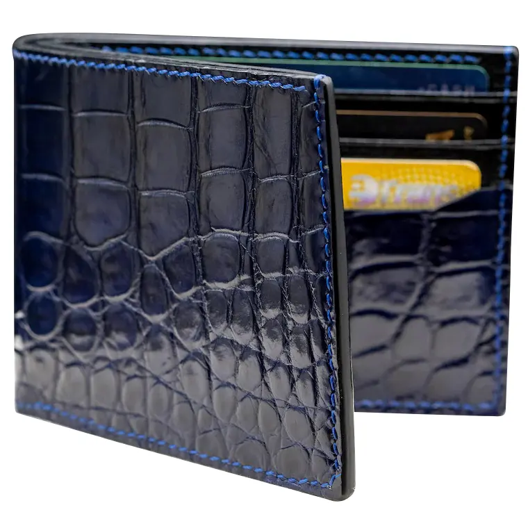 Genuine Crocodile Alligator Leather Bifold Wallet Luxury Brand Card Holder Wallet Money Clips Wallets