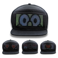 Gorras con Pantalla LED Desplazable, Gorras con Mensajes, Gorra de Béisbol con Logotipo Brillante y Luz LED