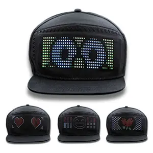 Light Up Scrolling LED Display Caps Message Hats Glowing Logo Baseball Cap With LED Light