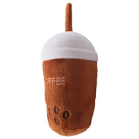 Oem Custom Coffee Cafe Tasse, Bierflasche Plüsch Soft Pet Dog Kau spielzeug mit Quietscher in Haustiers pielzeug