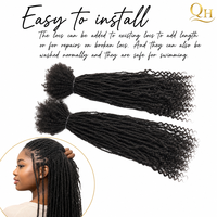 Ekstensi Rambut Manusia Nano Interlock 0,2cm Sisterlocks 100% Buatan Tangan Penuh Micro Locs Siap Dipasang dari Salon Boutique AS