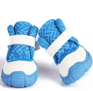 Модные ботинки для домашних питомцев, защитная дышащая сетчатая обувь для маленьких собак и щенков