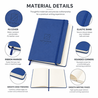 Carnet en cuir PU avec logo personnalisé, format A5, fermeture à élastique, couverture rigide, bloc-notes exécutif, vente en gros, cadeau