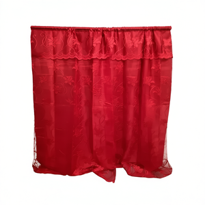 Rideaux en dentelle 2,50 m de large 2 m de haut à motif floral en polyester pour la décoration intérieure - Product Image 1