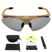 Yijia lunettes tactiques Anti-buée lunettes de tir tactiques avec 3 lentilles interchangeables Protection UV400 lunettes Airsoft