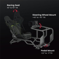 Cockpit de simulation de course LRS14-BS04 réglable avec siège inclinable en PVC de soutien pour Logitech