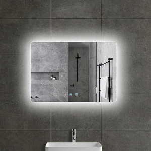 Không khung Led Gương phòng tắm Dimmable 3 màu sắc ánh sáng thông minh chống sương mù treo tường Vanity gương cho khách sạn - Product Image 5