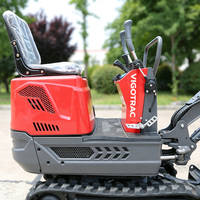 Mini Excavadora de 600 kg con Motor Euro5, Bomba PLC, Totalmente Hidráulica, para Uso en Huertos y Jardines