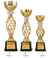 Usine Personnalisé Lotus Creux Métal Trophée Artisanat Souvenir En Gros Personnalité Championnat Prix Trophée Coupe