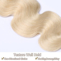 Rambut manusia Brazil asli 10A body wave Blonde, rambut sambung 100% rambut manusia untuk wanita kulit hitam, dijual grosir.