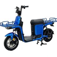 Vélo cargo électrique pratique avec pneus de 10 pouces, panier et porte-bagages arrière pour le transport de marchandises et les trajets quotidiens