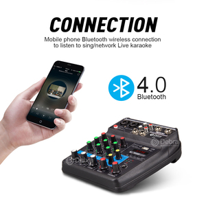 Console de Mixagem Profissional Mini DJ Debra <span class=keywords><strong>Audio</strong></span> <span class=keywords><strong>A4</strong></span> Portátil com <span class=keywords><strong>Interface</strong></span> de Cartão de Som USB e Método de Instalação Externa - Product Image 2