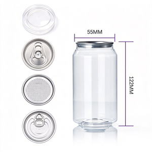 <span class=keywords><strong>Lattine</strong></span> di Birra in Plastica PET Trasparenti con Anello di Apertura A1 355ml con <span class=keywords><strong>Tappo</strong></span> in Alluminio <span class=keywords><strong>per</strong></span> Bevande, Vino, Tè, Tequila - Product Image 2