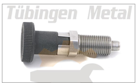 Bouton de commande à indexage TBG de haute qualité, modèle TBG214, en acier inoxydable, finition noire mate en polyamide, pour tiges M10, M12, M16, M20