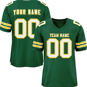 Maillot de football américain personnalisé pour l'été, nom et numéro brodés, respirant, séchage rapide, vêtements de sport imprimés, uniforme d'entraînement unisexe - Product Image 1