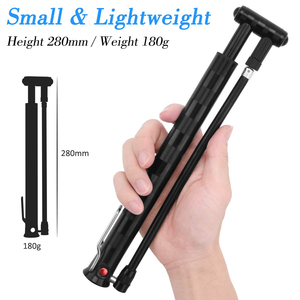 Pompe à main portable pour <span class=keywords><strong>vélo</strong></span> miniature, pompe à pied pour <span class=keywords><strong>vélo</strong></span> de montagne et de route avec manomètre, pompe à air portable pour ballon et pneu de sol - Product Image 3