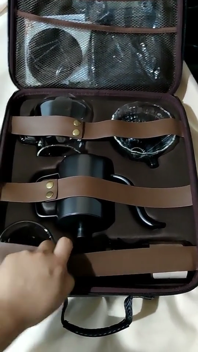 The hot-selling item is this pour-over coffee set which includes a