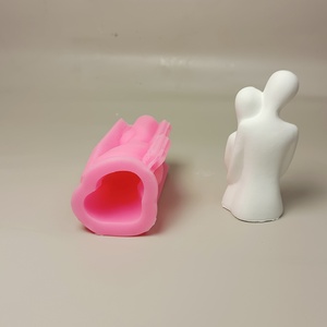 Moldes de fundición de resina hechos a mano para adornos decorativos DIY estilo Ins herramientas de escritorio de silicona moldes de abrazo W0652 - Product Image 4