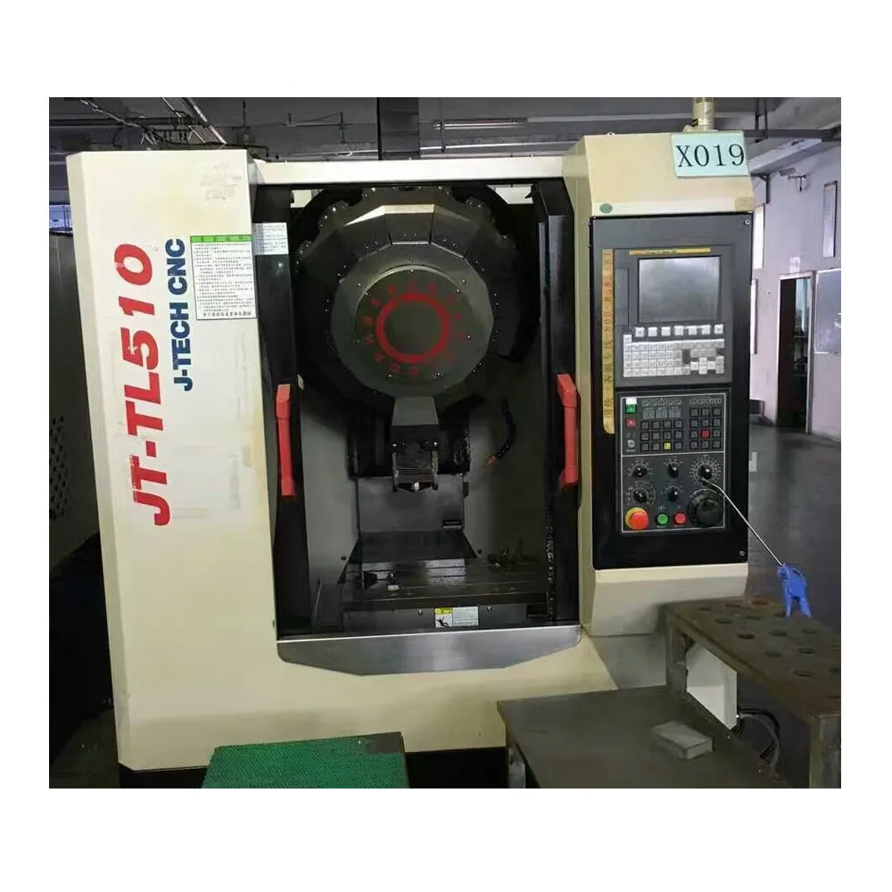 中古Taiwanese J-TECH TL-510 CNC掘削とタッピングマシン2014/ 14または16ナイフ/FANUC MDシステム