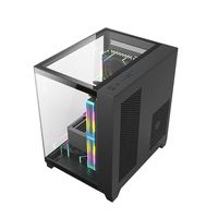 Boîtier de PC de jeu AntarcChill en verre, boîtier de voyage pour PC, boîtier d'ordinateur de jeu en verre trempé SPCC, type-C