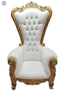 Oro y blanco de boda de <span class=keywords><strong>la</strong></span> novia y el novio de sofá de madera silla trono de china - Product Image 3