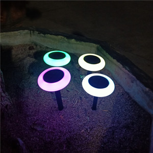 Đầy Màu Sắc 8 Đèn Hạt Năng Lượng Mặt Trời Mặt Đất Ánh Sáng Đĩa Đèn Ngoài Trời Không Thấm Nước Cảnh Quan Led Năng Lượng Mặt Trời Đèn Cho Bãi Cỏ Pathway Vườn - Product Image 4