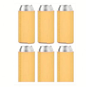 6pcs Standard Can <b>Cooler</b> Sleeve Soft Insulated Reusable Non slip <b>Drink</b> for Hard Seltzer Beer Soda Energy <b>Drinks</b> and Water Bottle - Product Image 6