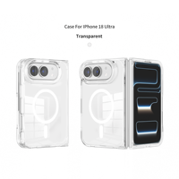 Coque transparente magnétique pour iPhone Duo Fold avec charnière pliable lisse et découpe anti-chute pour utilisateurs d'appareils pliables