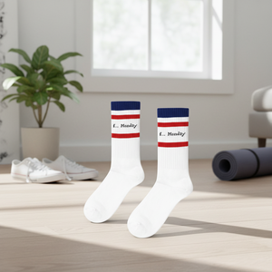 Colorful Monday Printed Breathable Sports <b>Socks</b> for Daily Use - Product Image 3